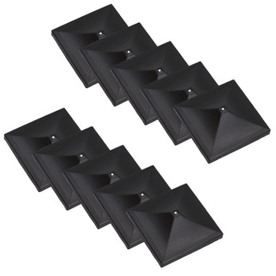 AB Tools Plastic Fence Post Cap For Fence Posts 75mm X 75mm Protector Cover 10Pc