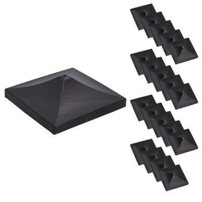 AB Tools Plastic Fence Post Cap For Fence Posts 75mm X 75mm Protector Cover 20Pc