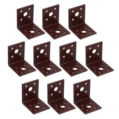 AB Tools Angle Corner Bracket L-Shape Brace Fastener Plate 45mm X 45mm X 40mm 10Pk from B&Q