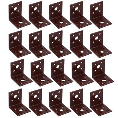 AB Tools Angle Corner Bracket L-Shape Brace Fastener Plate 45mm X 45mm X 40mm 20Pk from B&Q