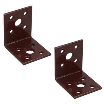 AB Tools Angle Corner Bracket L-Shape Brace Fastener Plate 45mm X 45mm X 40mm 2Pk from B&Q