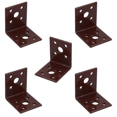 AB Tools Angle Corner Bracket L-Shape Brace Fastener Plate 45mm X 45mm X 40mm 5Pk from B&Q