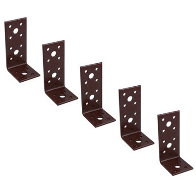 AB Tools Angle Corner Bracket L-Shape Brace Fastener Plate 90mm X 45mm X 40mm 5Pk from B&Q