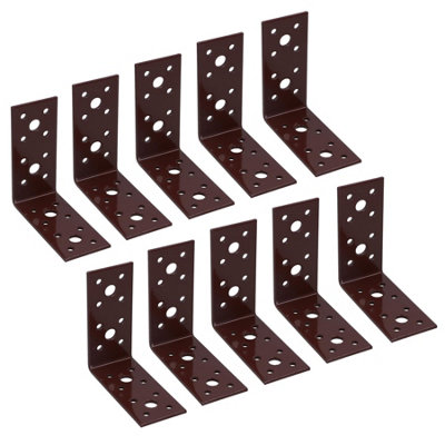 AB Tools Angle Corner Bracket L-Shape Brace Fastener Plate 90mm X 90mm X 40mm 10Pk from B&Q