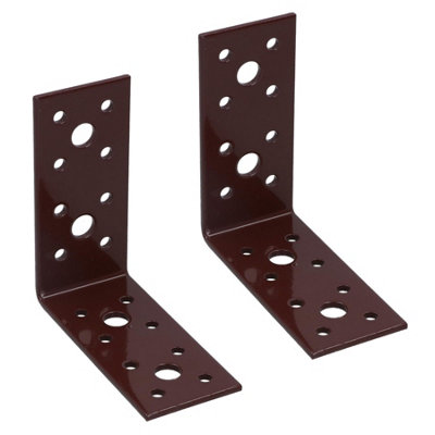 AB Tools Angle Corner Bracket L-Shape Brace Fastener Plate 90mm X 90mm X 40mm 2Pk from B&Q