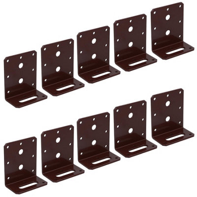 AB Tools Angle Corner Bracket L-Shape Brace Fastener Plate 80mm X 40mm X 75mm 10Pk from B&Q