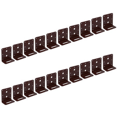 AB Tools Angle Corner Bracket L-Shape Brace Fastener Plate 80mm X 40mm X 75mm 20Pk from B&Q