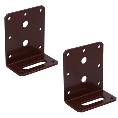 AB Tools Angle Corner Bracket L-Shape Brace Fastener Plate 80mm X 40mm X 75mm 2Pk from B&Q