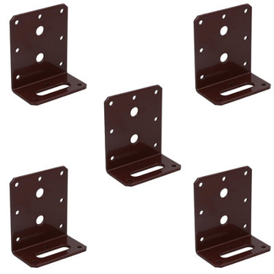 AB Tools Angle Corner Bracket L-Shape Brace Fastener Plate 80mm X 40mm X 75mm 5Pk from B&Q