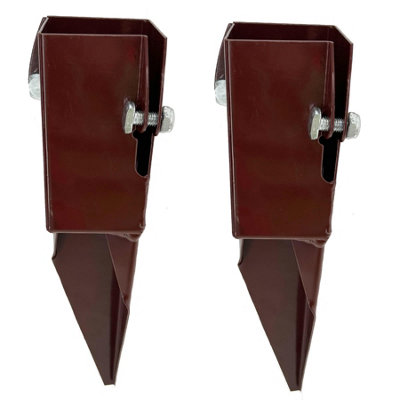 AB Tools Fence Post Holder Support Drive In Post Repair Spike 75mm X 75mm Garden Yard 2Pk from B&Q