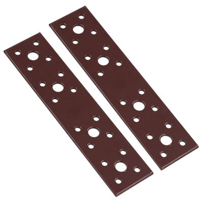 AB Tools Straight Connector Plate Brace Fastener 175mm X 40mm Joist Mending 2Pk from B&Q
