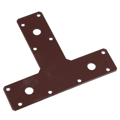 AB Tools T-Shape Bracket Brace Fastener Plate 150 X 90 X 37mm Joist Joiner Mending from B&Q