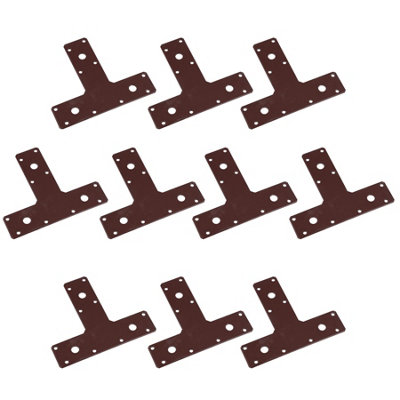 AB Tools T-Shape Bracket Brace Fastener Plate 150 X 90 X 37mm Joist Joiner Mending 10Pk from B&Q