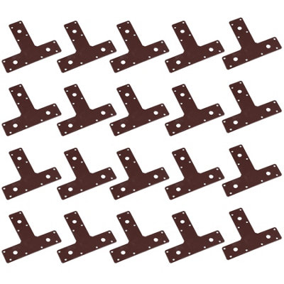 AB Tools T-Shape Bracket Brace Fastener Plate 150 X 90 X 37mm Joist Joiner Mending 20Pk from B&Q