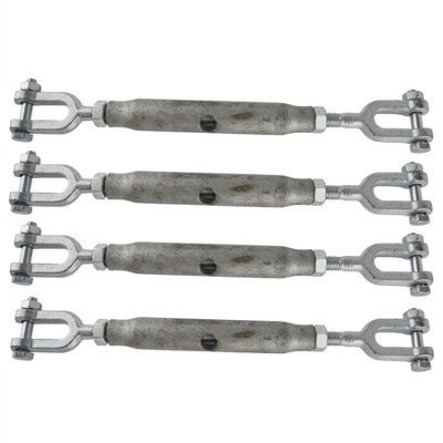 AB Tools Rigging Screw 6mm Galvanised 4 Pack Jaw To Jaw Turnbuckle Straining from B&Q
