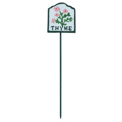 AB Tools Thyme Herb Sign Marker Label Cast Iron Plant Plaque Garden Yard Allotment from B&Q