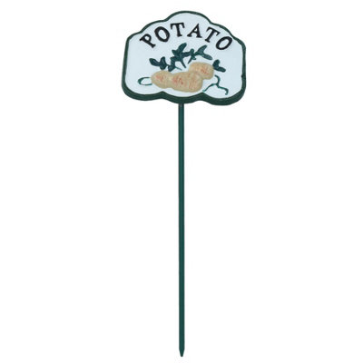 AB Tools Potato Vegetable Sign Marker Label Cast Iron Plant Garden Yard Allotment from B&Q