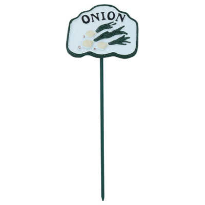 AB Tools Onion Vegetable Sign Marker Label Cast Iron Plant Garden Yard Allotment from B&Q