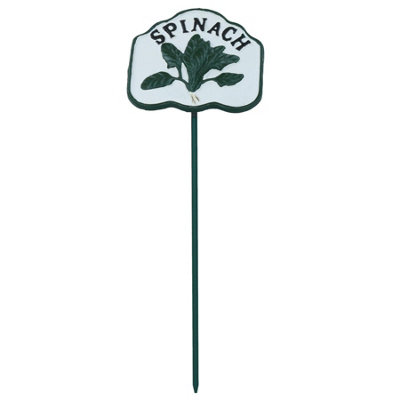AB Tools Spinach Vegetable Sign Marker Label Cast Iron Plant Garden Yard Allotment from B&Q
