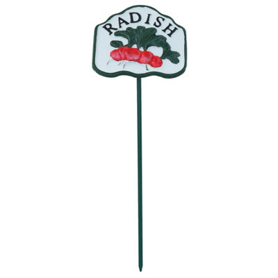 AB Tools Radish Vegetable Sign Marker Label Cast Iron Plant Garden Yard Allotment from B&Q