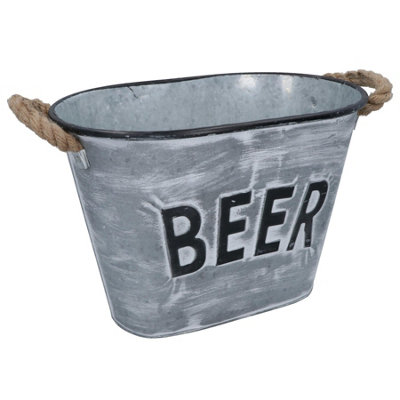 B&Q -  Drinks Bucket Metal Wine Champagne Bottle Ice Cooler Bucket Party Tub