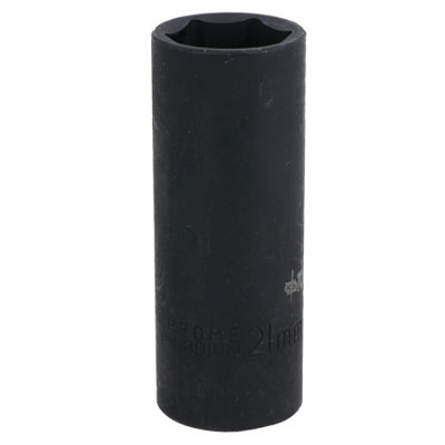 AB Tools 21mm Deep Metric Impact Impacted Socket 6 Sided Single Hex 1/2In Drive from B&Q