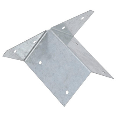 AB Tools Arris Rail Bracket Fence Post Support Galvanised 100mm Timber Panel Repair from B&Q