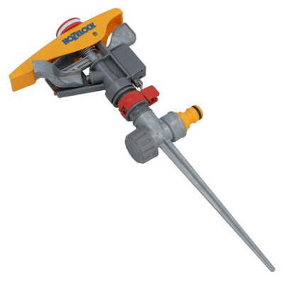 AB Tools Hozelock Pulsating Garden Lawn Sprinkler Watering With Metal Spike 450M² Area from B&Q