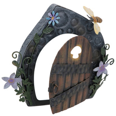 B&Q -  Fairy Door Figurine Statue Sculpture House Decor Metal Ornament Home Yard