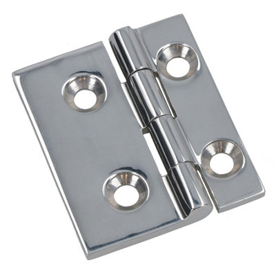 AB Tools Polished Door Hinge Stainless Steel 61mm X 51mm 316 Marine Cabin Hatch from B&Q