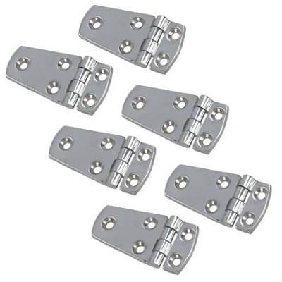 AB Tools Polished Door Hinge 6 Pack Stainless Steel 76mm X 38mm 316 Marine Cabin Hatch from B&Q