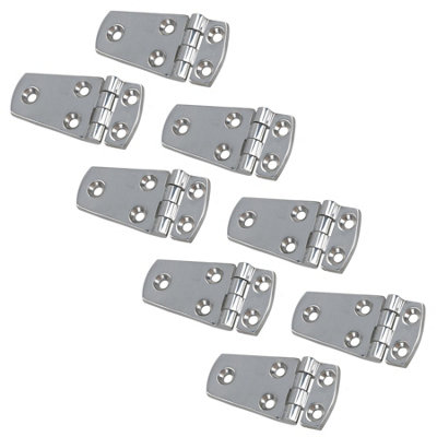 AB Tools Polished Door Hinge 8 Pack Stainless Steel 76mm X 38mm 316 Marine Cabin Hatch from B&Q