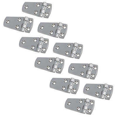 AB Tools Polished Door Hinge 10 Pack Stainless Steel 76mm X 38mm 316 Marine Cabin Hatch from B&Q