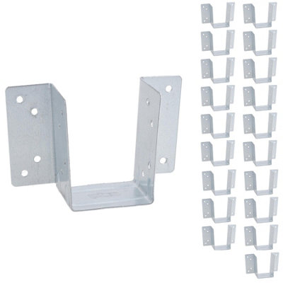 AB Tools Mini Timber Wood Joist Hanger 47mm Decking Loft Galvanised Beam Holder 20Pk from B&Q