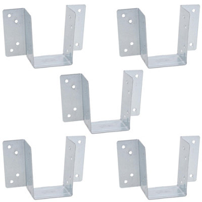 Ab Tools Light Mini Timber Wood Joist Hanger 47Mm Decking Loft Galvanised Beam Holder 5Pk Size 5