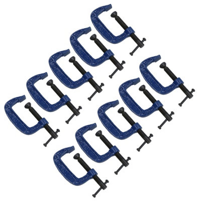 AB Tools 2 Inch G Clamp Fastener Holder Support Clamping For Welding Fabrication 10Pc from B&Q