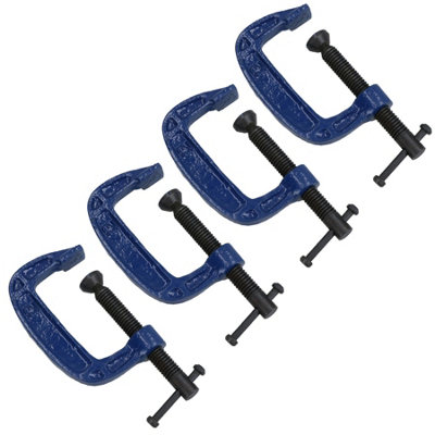 AB Tools 2 Inch G Clamp Fastener Holder Support Clamping For Welding Fabrication 4Pc from B&Q