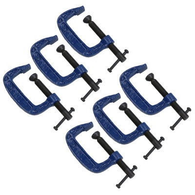 AB Tools 2 Inch G Clamp Fastener Holder Support Clamping For Welding Fabrication 6Pc from B&Q