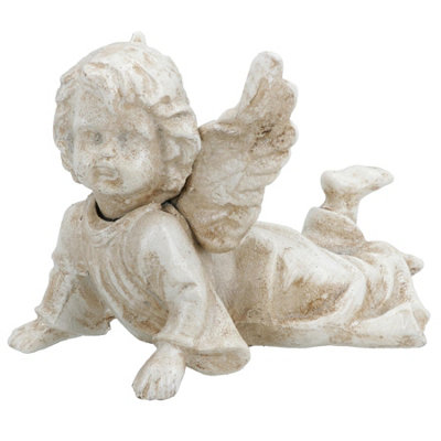 B&Q -  Cherub Angel Cast Iron Statue Figure Trophy Ornament Sculpture Desk Shelf