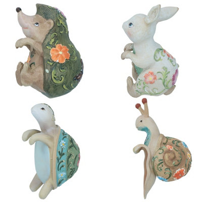 AB Tools Hedgehog Rabbit Turtle & Snail Plant Pot Hanger Garden Ornament Statue Vase from B&Q