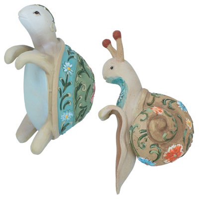 AB Tools Tortoise Turtle & Snail Plant Pot Hanger Garden Yard Home Ornament Statue Vase from B&Q