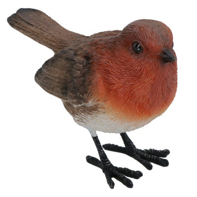 AB Tools Robin Red Brest Garden Sculpture Ornament Statue Resin Decoration Animal Bird from B&Q
