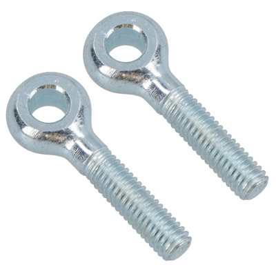 B&Q -  M6 30mm Eye Bolt 2 Pack Zinc Plated Threaded Rings Din444 Catenary Wire
