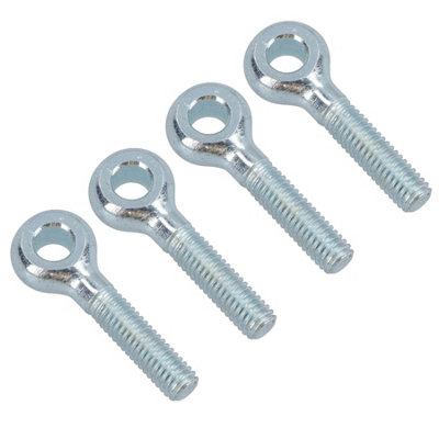 B&Q -  M6 30mm Eye Bolt 4 Pack Zinc Plated Threaded Rings Din444 Catenary Wire