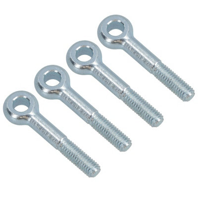 B&Q -  M8 50mm Eye Bolt 4 Pack Zinc Plated Threaded Rings Din444 Catenary Wire