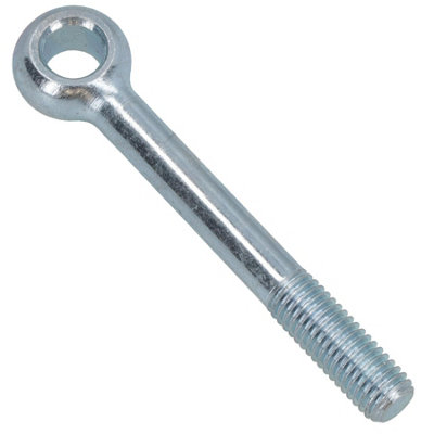 B&Q -  M10 80mm Eye Bolt Single Bolt Zinc Plated Threaded Rings Din444 Catenary Wire