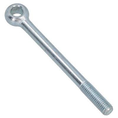 B&Q -  M12 140mm Eye Bolt Single Bolt Zinc Plated Threaded Rings Din444 Catenary Wire