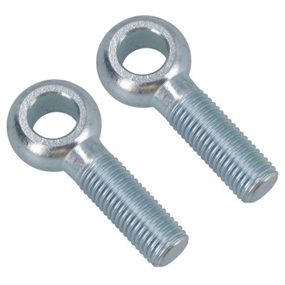B&Q -  M16 60mm Eye Bolt 2 Pack Zinc Plated Threaded Rings Din444 Catenary Wire