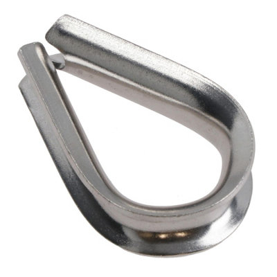 AB Tools Rope Splice Thimble For 6mm Rope & Wire Spliced Boat Thimbles 316 Marine A4 from B&Q