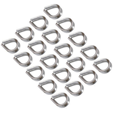 AB Tools Rope Splice Thimble 20Pk For 10mm Rope & Wire Spliced Boat Thimbles 316 Marine A4 from B&Q